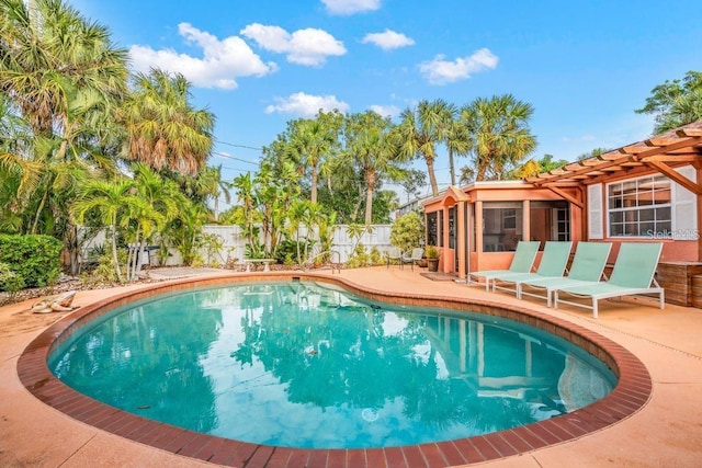 view of pool with a patio