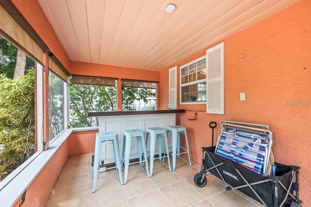 view of sunroom