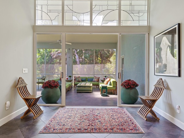 sunroom / solarium with french doors