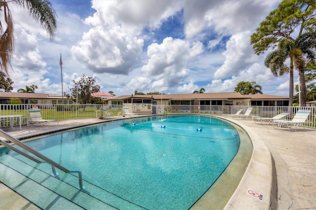 view of pool with a patio