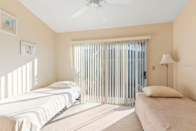 bedroom featuring carpet floors and ceiling fan