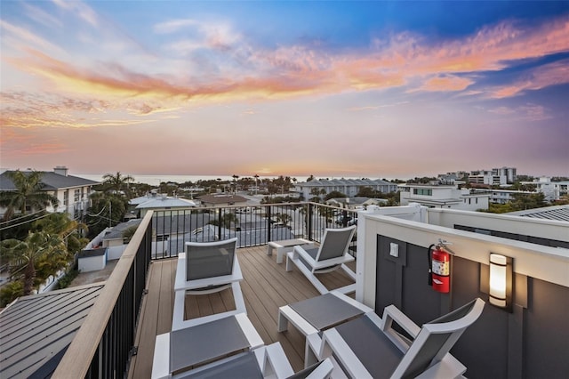 view of deck at dusk