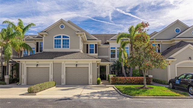 view of property featuring a garage