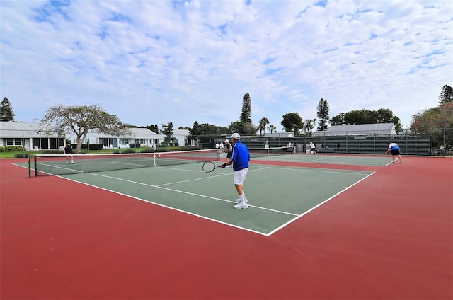 view of sport court featuring basketball court