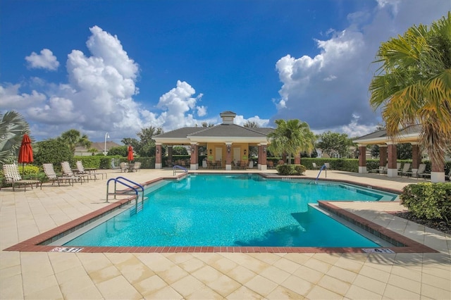 view of pool with a patio area