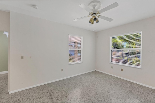 empty room with ceiling fan