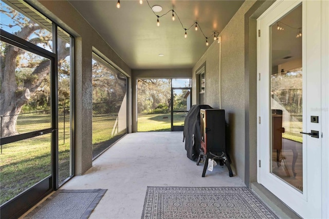 view of sunroom / solarium