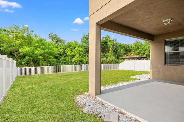 view of yard featuring a patio area