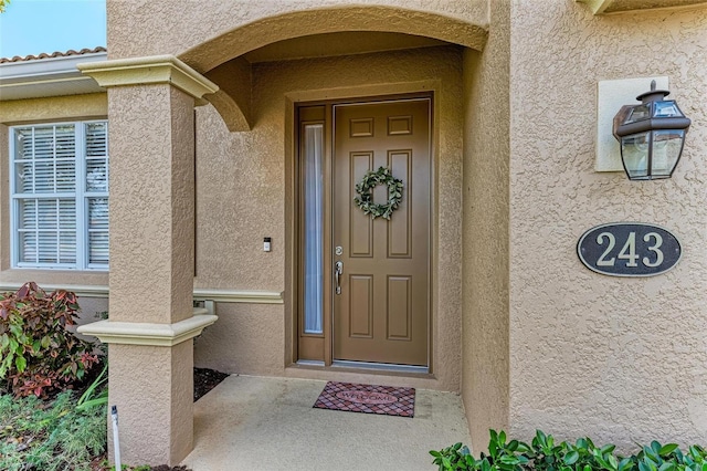 view of entrance to property