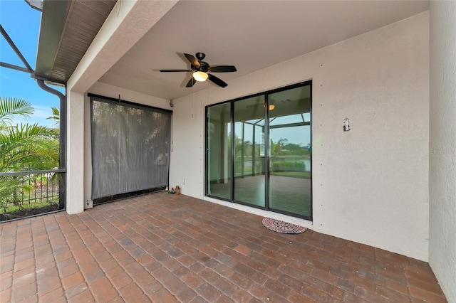 view of patio / terrace with ceiling fan