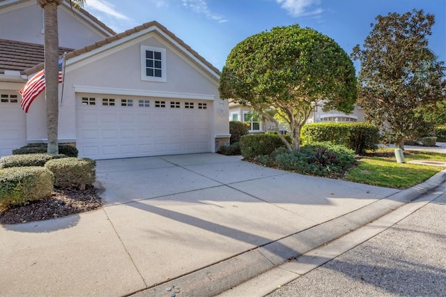 view of front property with a garage