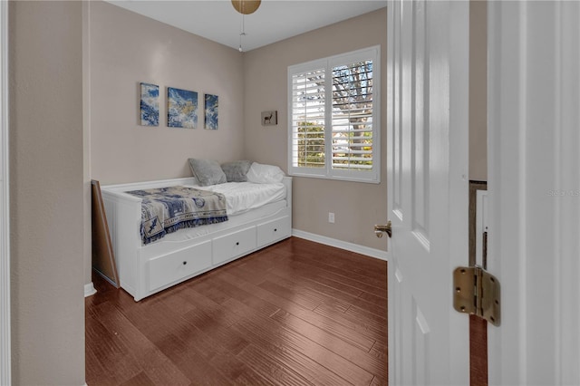 bedroom featuring hardwood / wood-style floors