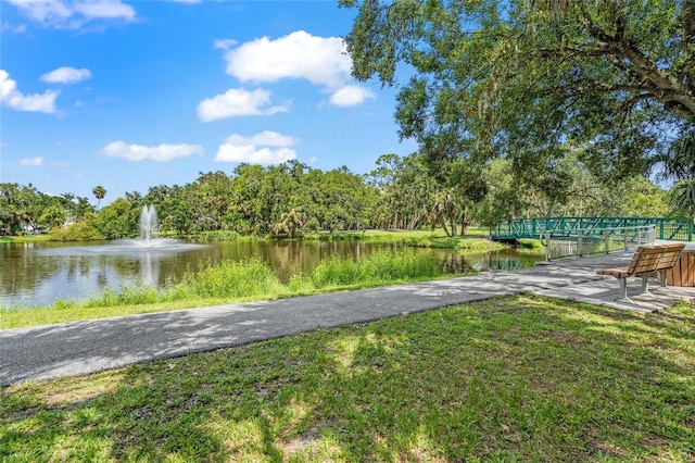 view of water feature