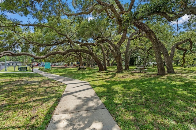 surrounding community with a lawn