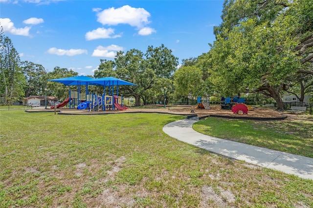 exterior space with a playground