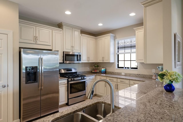 kitchen with sink and stainless steel appliances