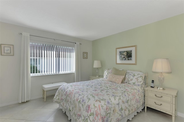 view of tiled bedroom