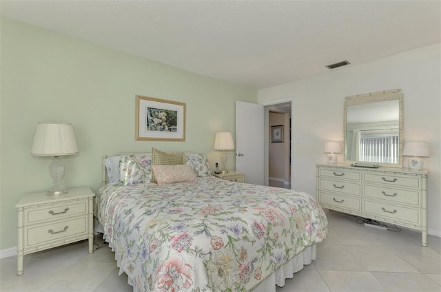 view of tiled bedroom