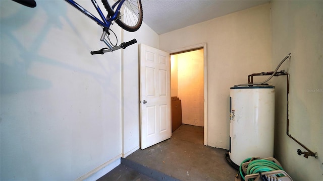 interior space featuring water heater