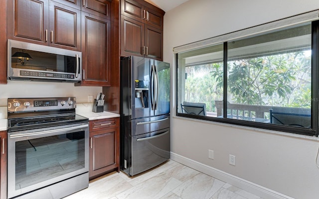 kitchen featuring appliances with stainless steel finishes