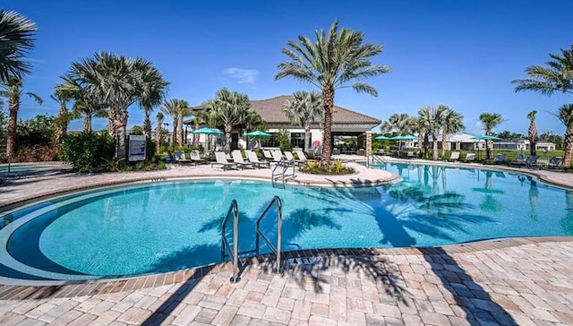 view of pool with a patio