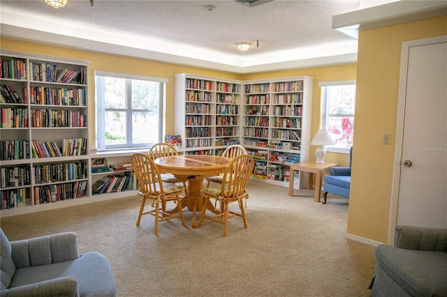 interior space featuring a textured ceiling