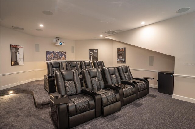 1541 Bay Point Dr, Sarasota, FL 34236 - carpeted cinema featuring recessed lighting and baseboards