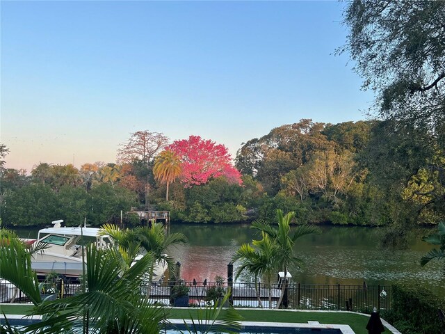 1541 Bay Point Dr, Sarasota, FL 34236 - water view featuring fence