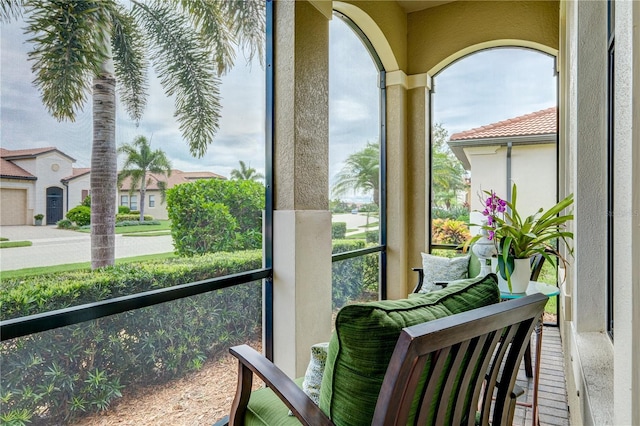 view of sunroom / solarium