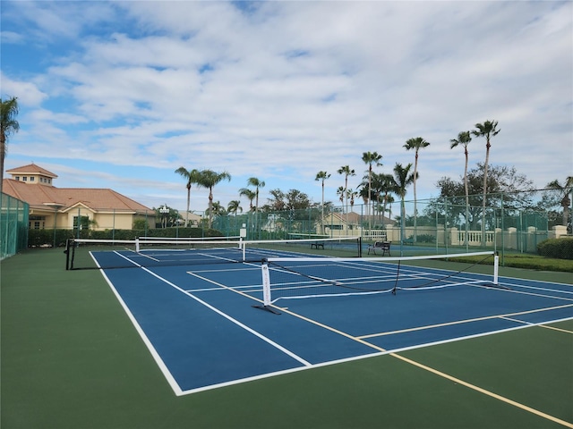 view of tennis court