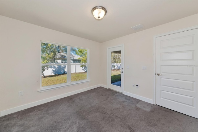 view of carpeted empty room