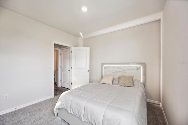 bedroom featuring carpet