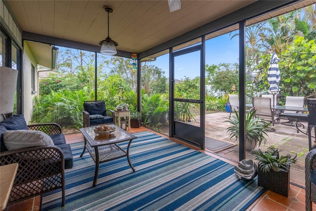 view of sunroom