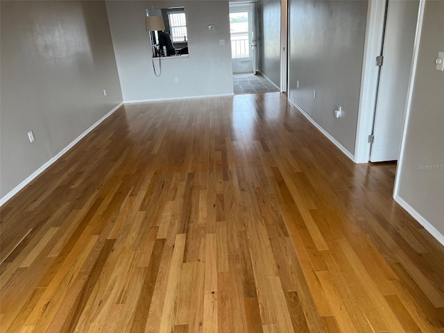 interior space with light hardwood / wood-style floors