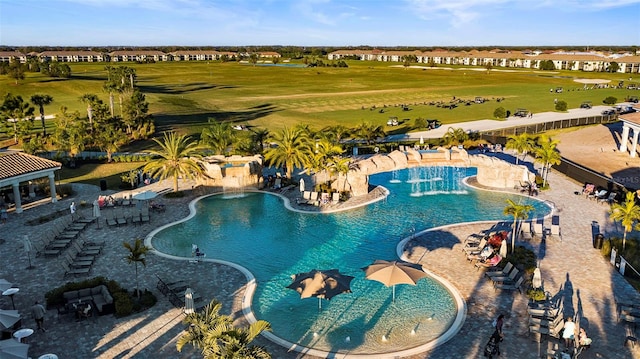 view of pool with a gazebo