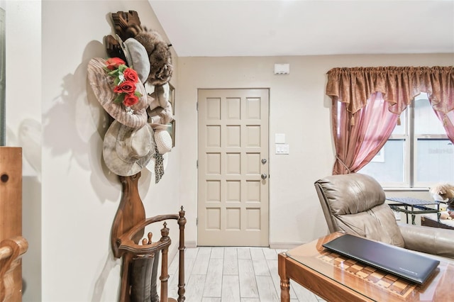 entryway featuring light hardwood / wood-style floors