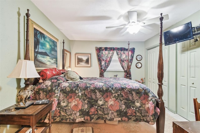 bedroom with ceiling fan