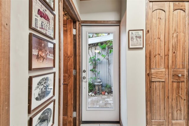 view of doorway to outside