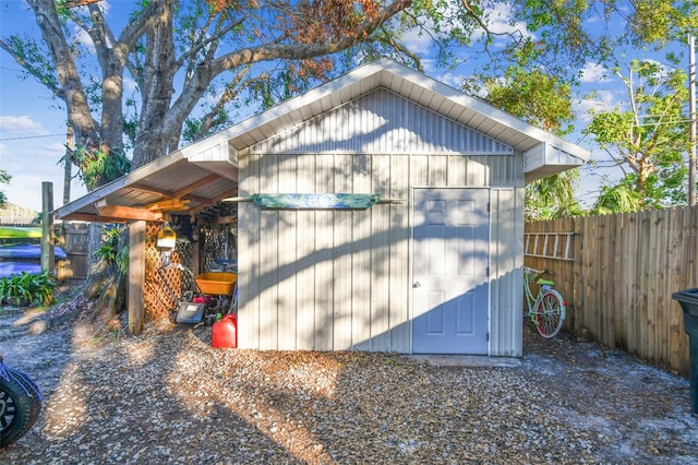 view of outbuilding