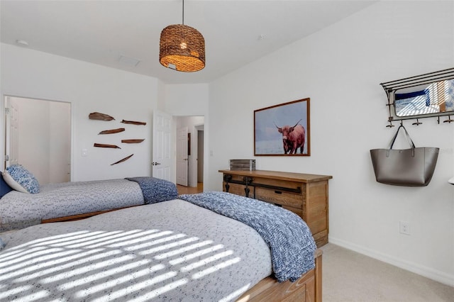 bedroom featuring carpet