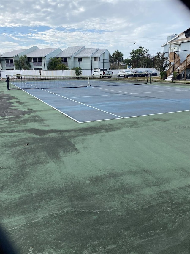 view of tennis court