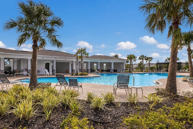 view of pool with a patio area