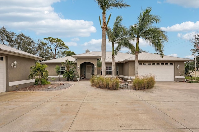 view of front facade with a garage