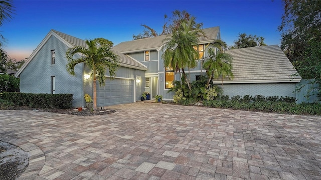 view of front of home featuring a garage