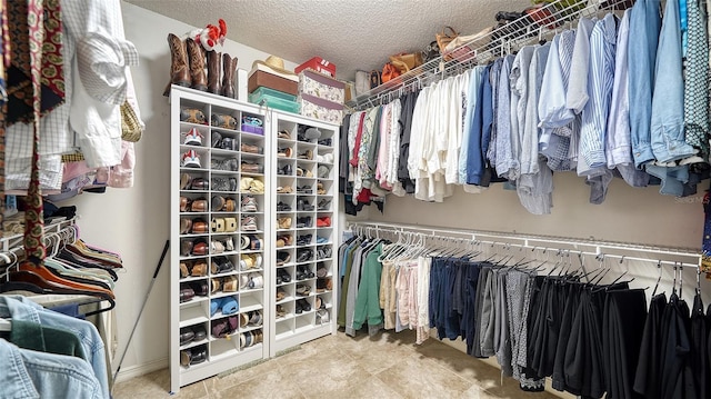 view of walk in closet