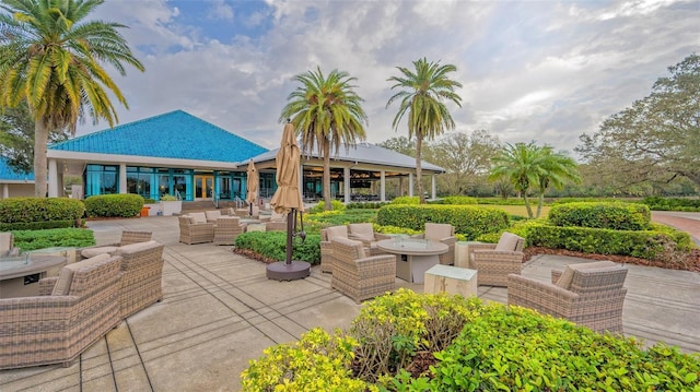 view of patio with outdoor lounge area