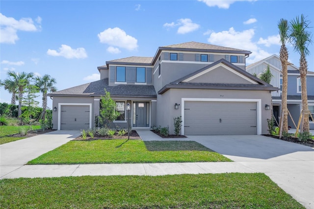 view of front property featuring a front lawn