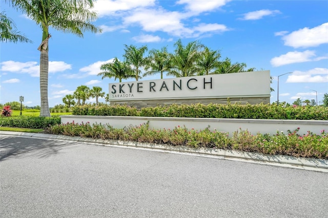 view of community sign