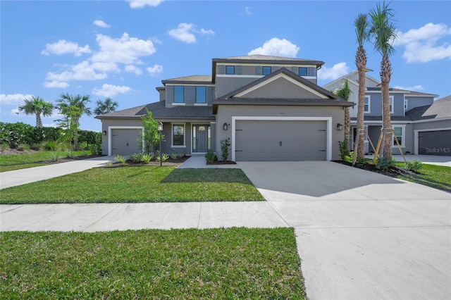 view of front of property featuring a front yard