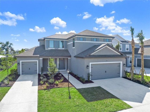 view of front facade with a front lawn